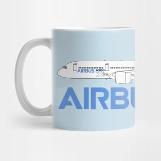 Airbus A350 Line Drawing Mug